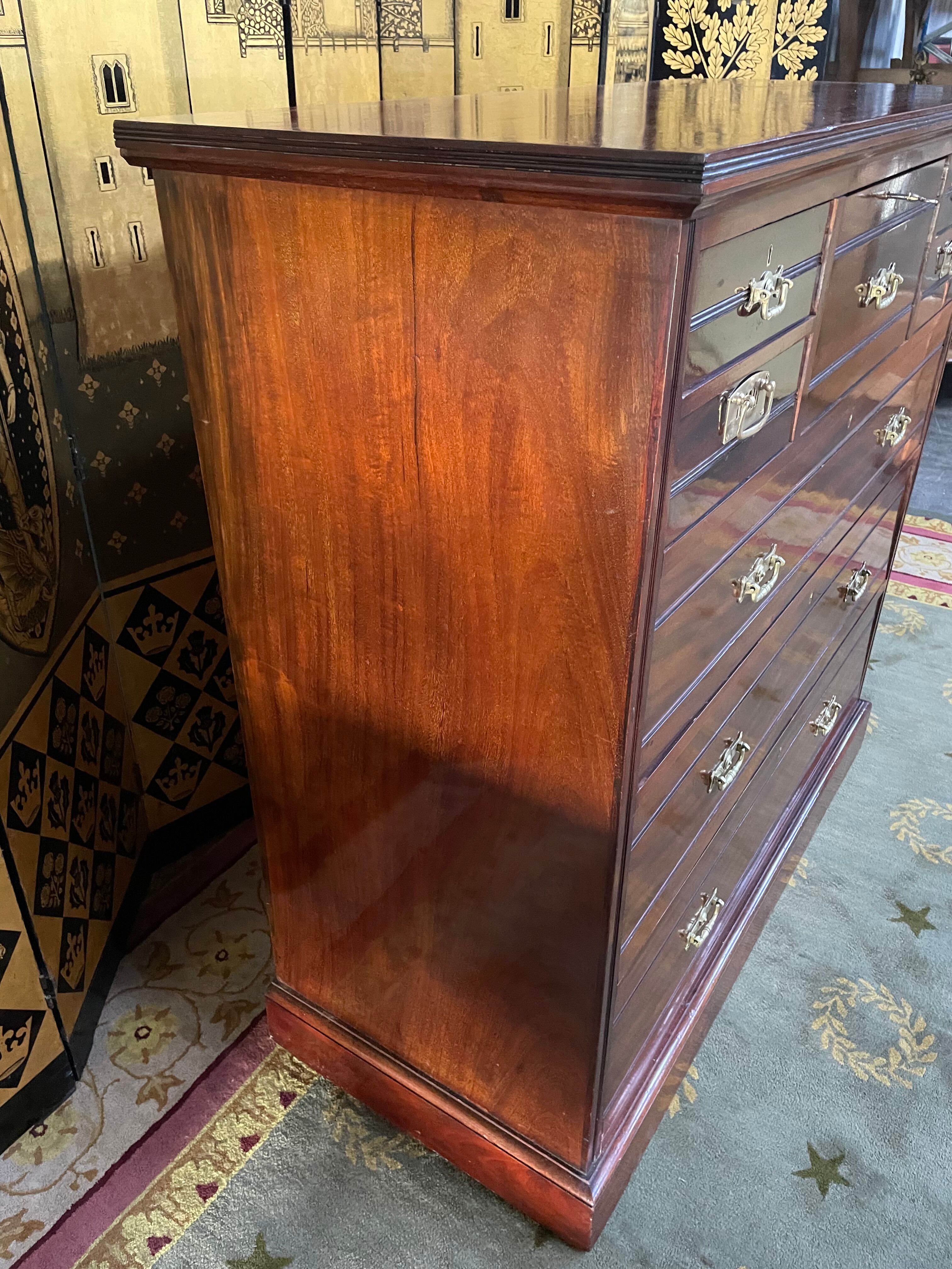 Restored mahogany boat marine chest of drawers