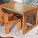 Bureau et chaise enfant brutaliste