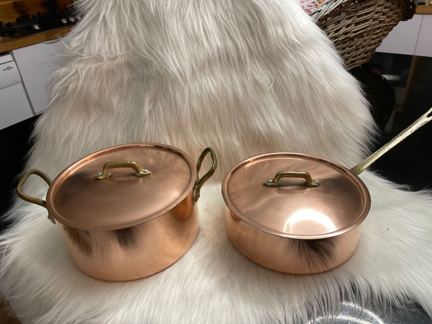 Old copper pan battery