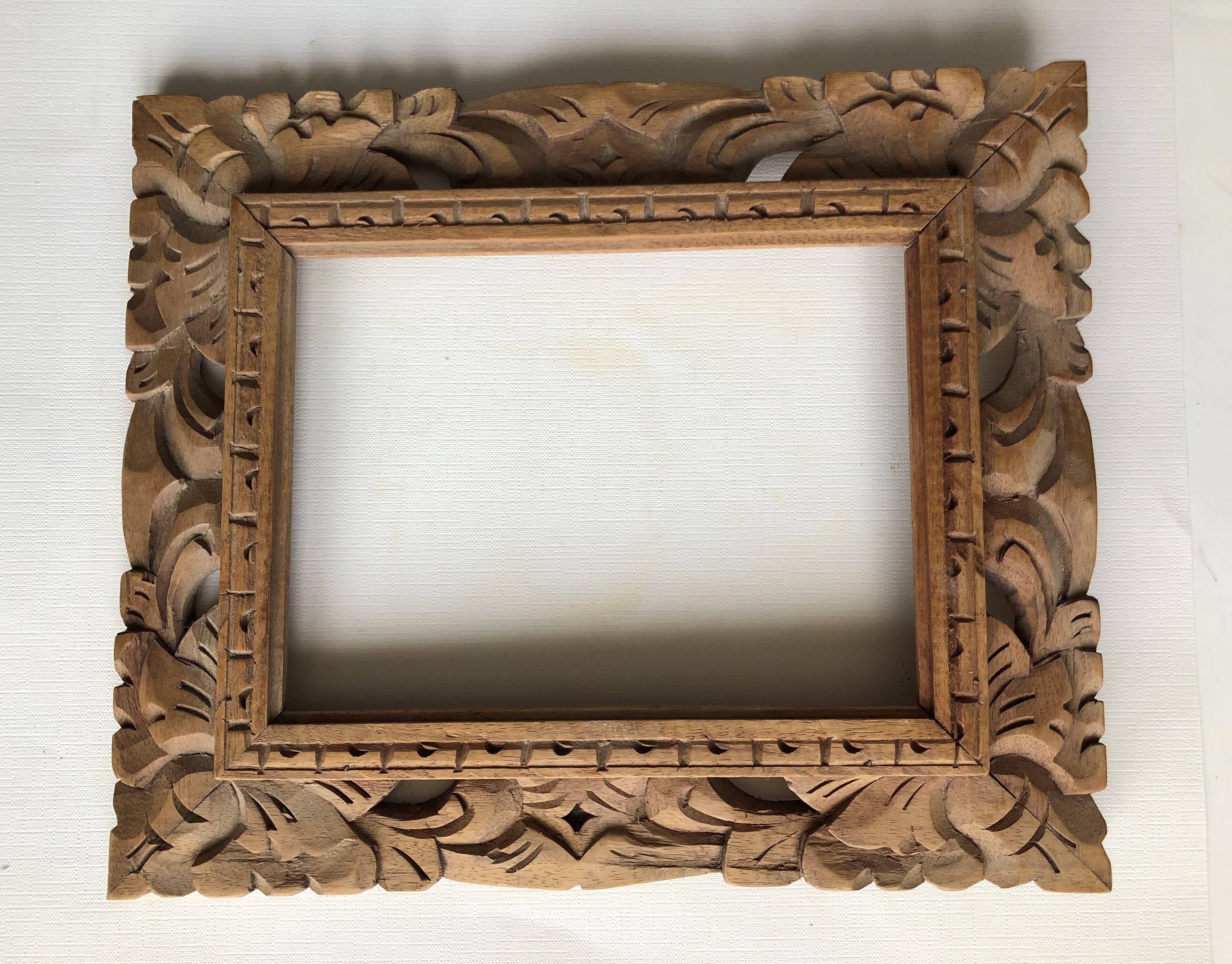 Carved wooden frame