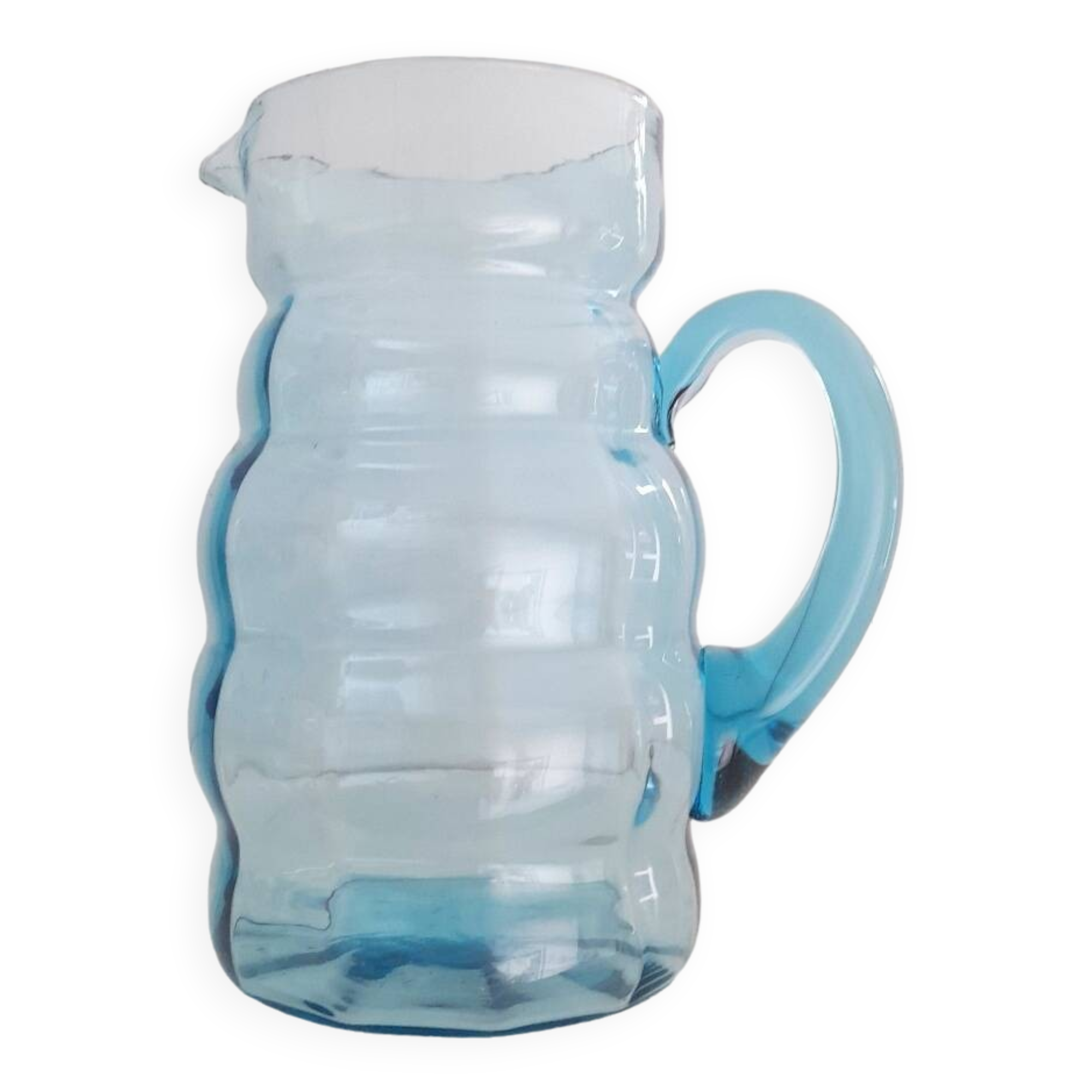 Doyen Tiered Blue Glass Carafe