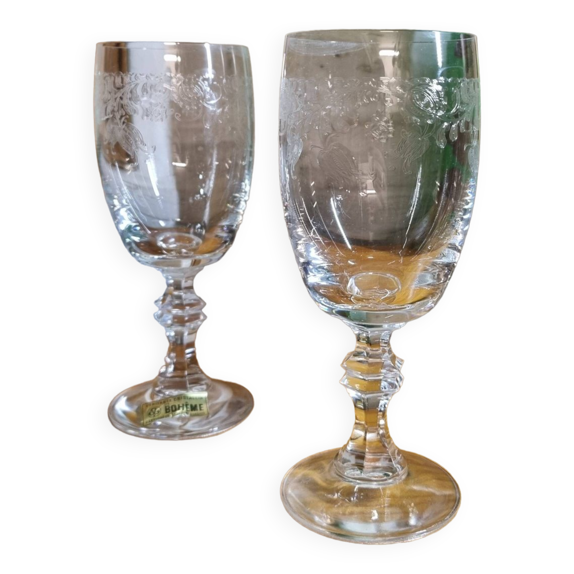 Bohemian crystal glasses