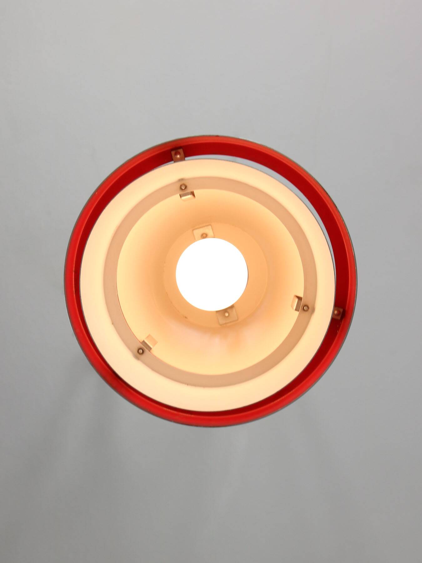 Italian  Aluminum Space Age Pendant Lamp in Copper color, 1970s