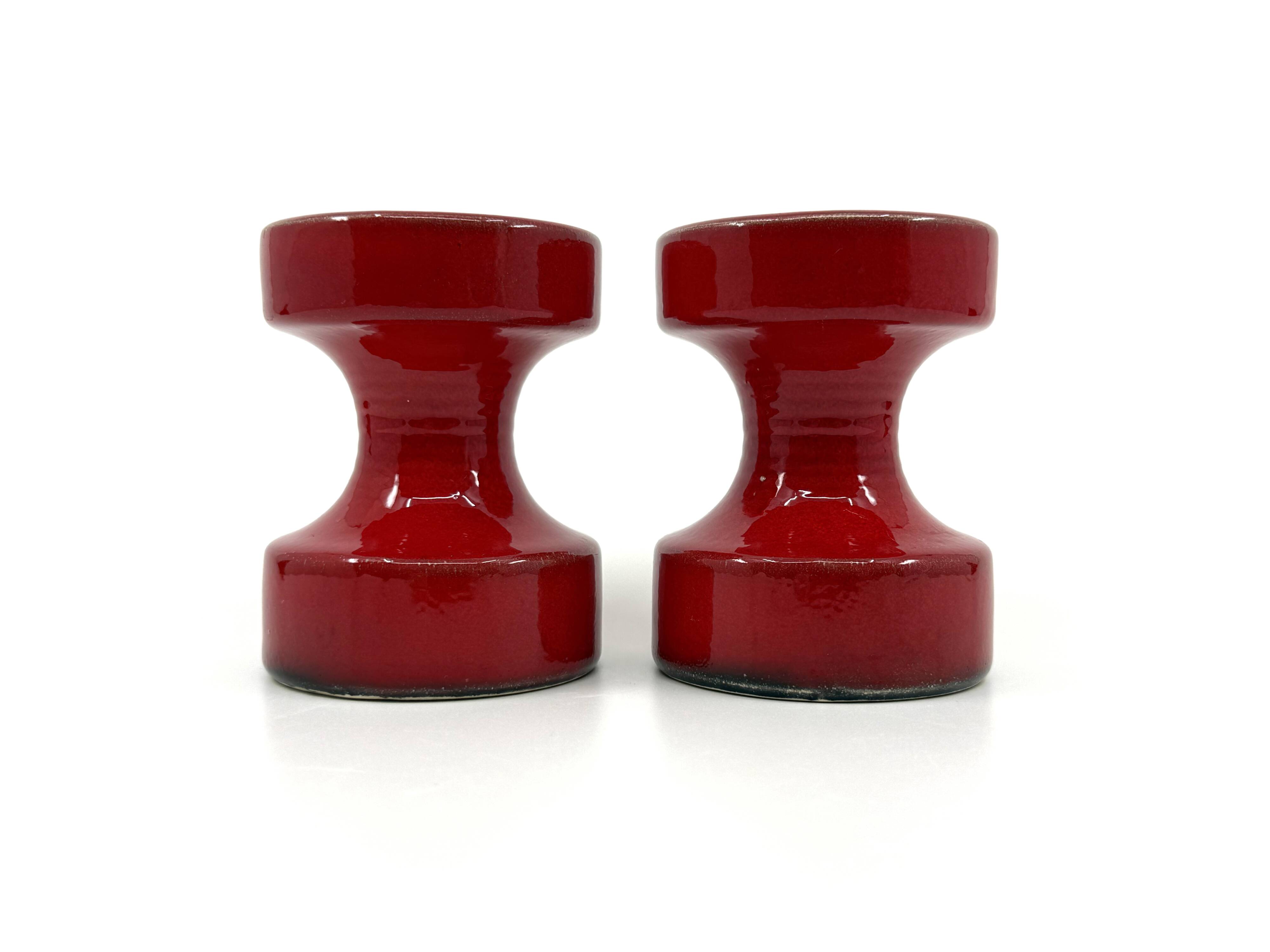 2 Steuler ceramic candle holders • Design Cari Zalloni • Circa 60-70