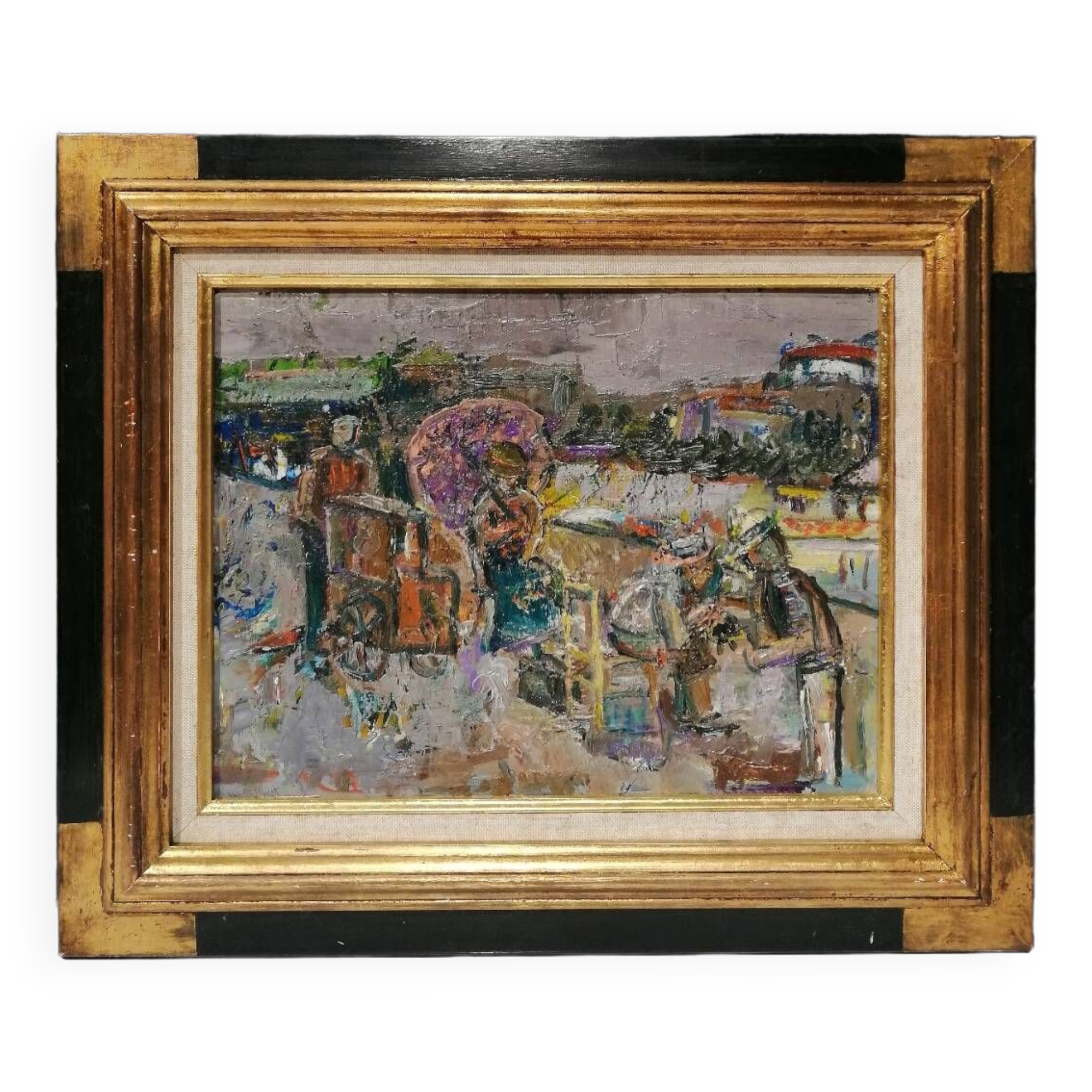 Painting “the dog shearer” by René Hamiot