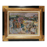 Painting “the dog shearer” by René Hamiot