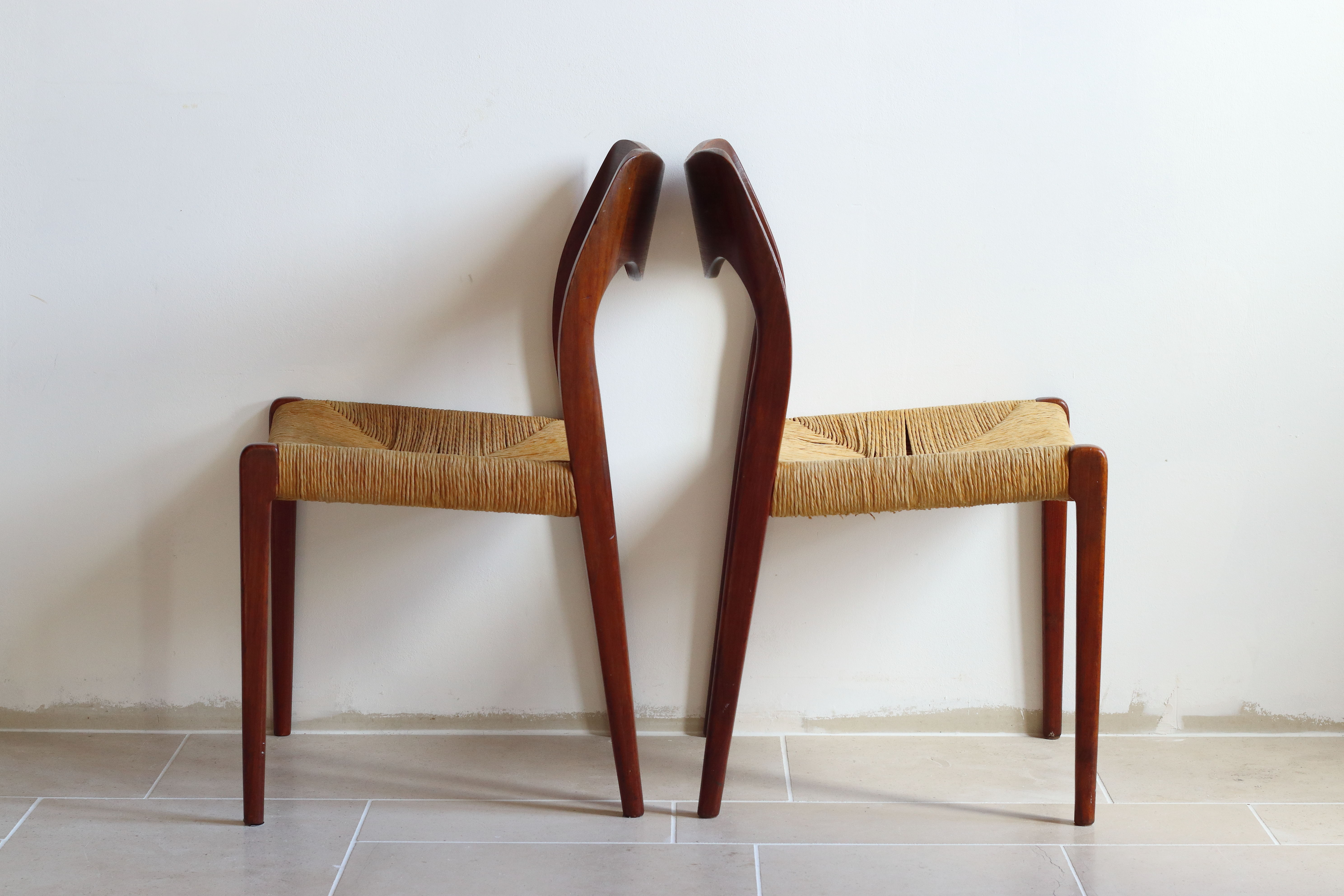 Pair of chairs n ° 71 by Niels O Moller for JL Mollers Møbelfabrik