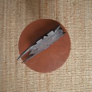 Carved wooden mask, vintage tribal decoration object, African art