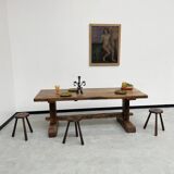 Monastery farm table in oak 1900
