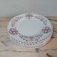 Assiettes plate Lunéville modèle Sébastopol Aux Lions de Faïence