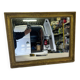 Mercury mirror and old wooden frame