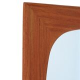 Fully restored mid-century teak mirror / Danish modern design / 1960s