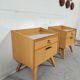 Pair of Scandinavian bedside tables, 50s/60s