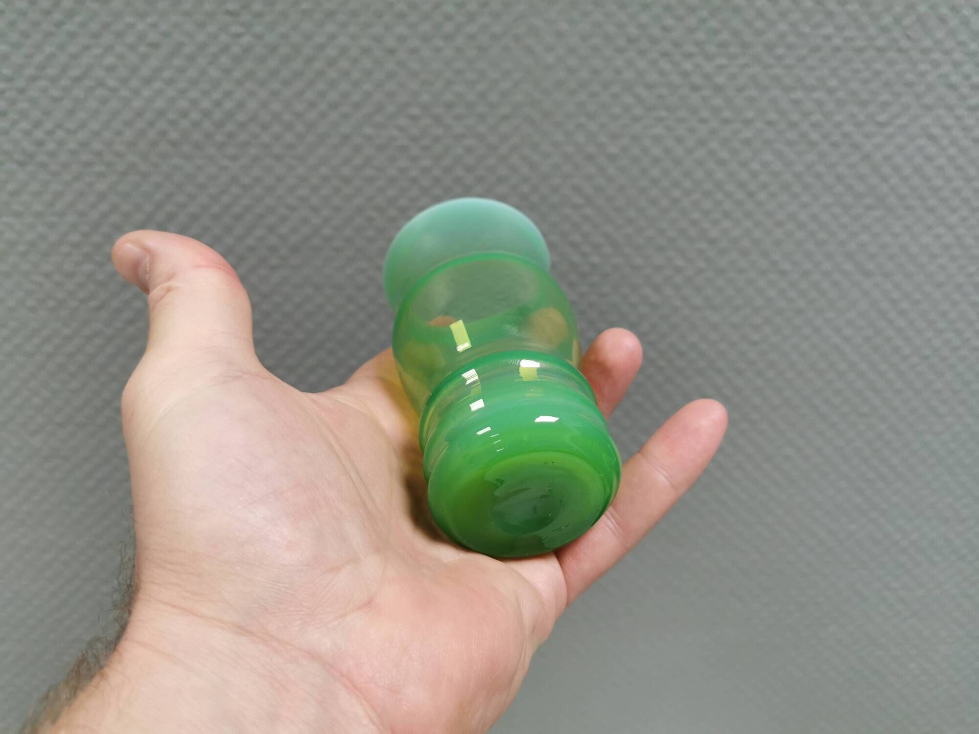 Vase from the 1970s made of soda-lime glass, designed by Lucyna Pijaczewska