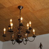 Lustre 12 branches style Hollandais