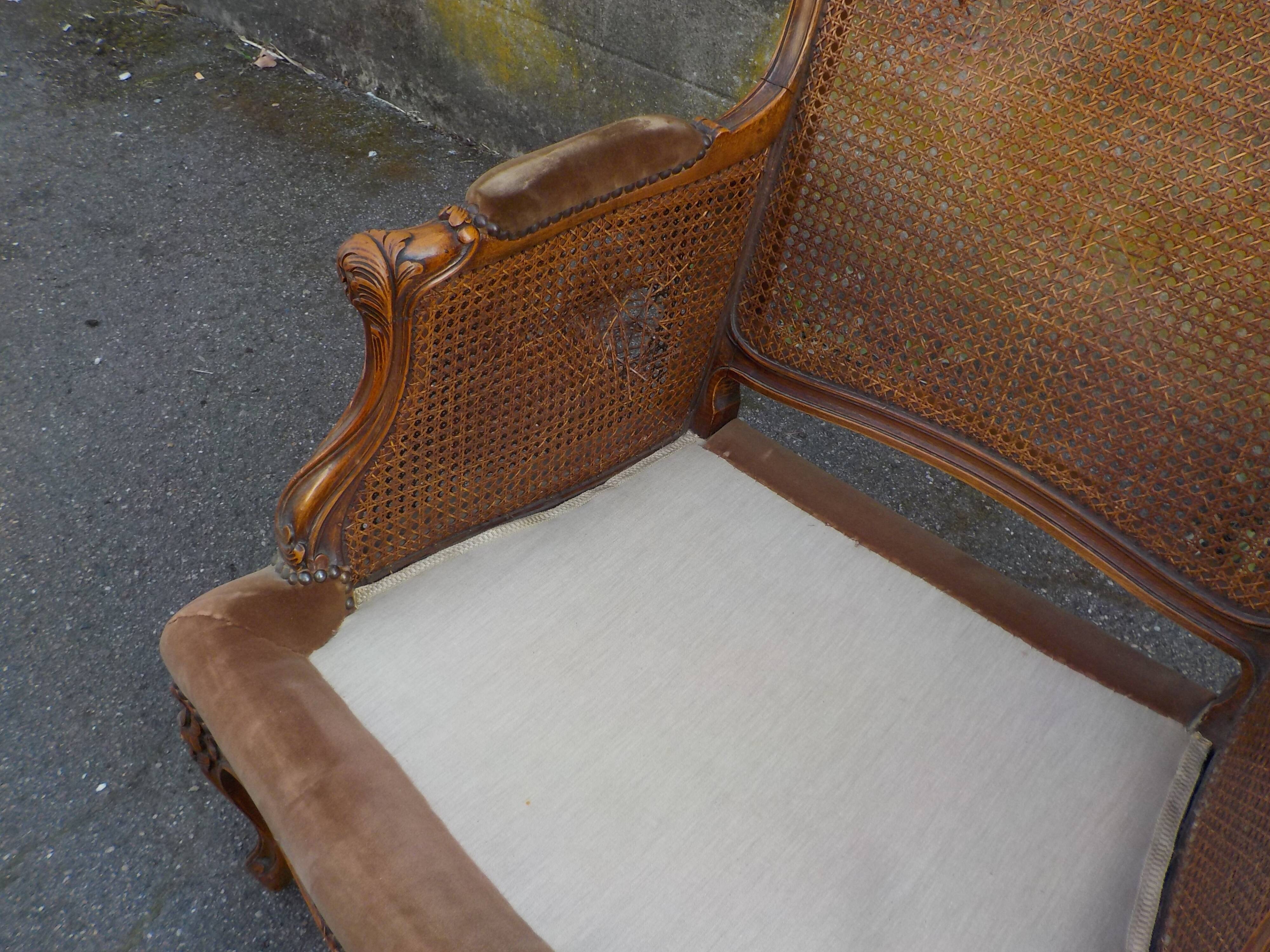 Fauteuil cannée style Louis XV