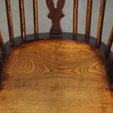 Set of 2 antique English highback Windsor dining chairs