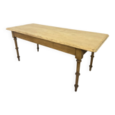 Table de ferme ancienne en sapin, esprit bistrot – 180 cm
