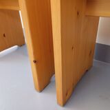 Pair of vintage Charlotte Perriand Les Arcs stools in pine from the 60s 70s