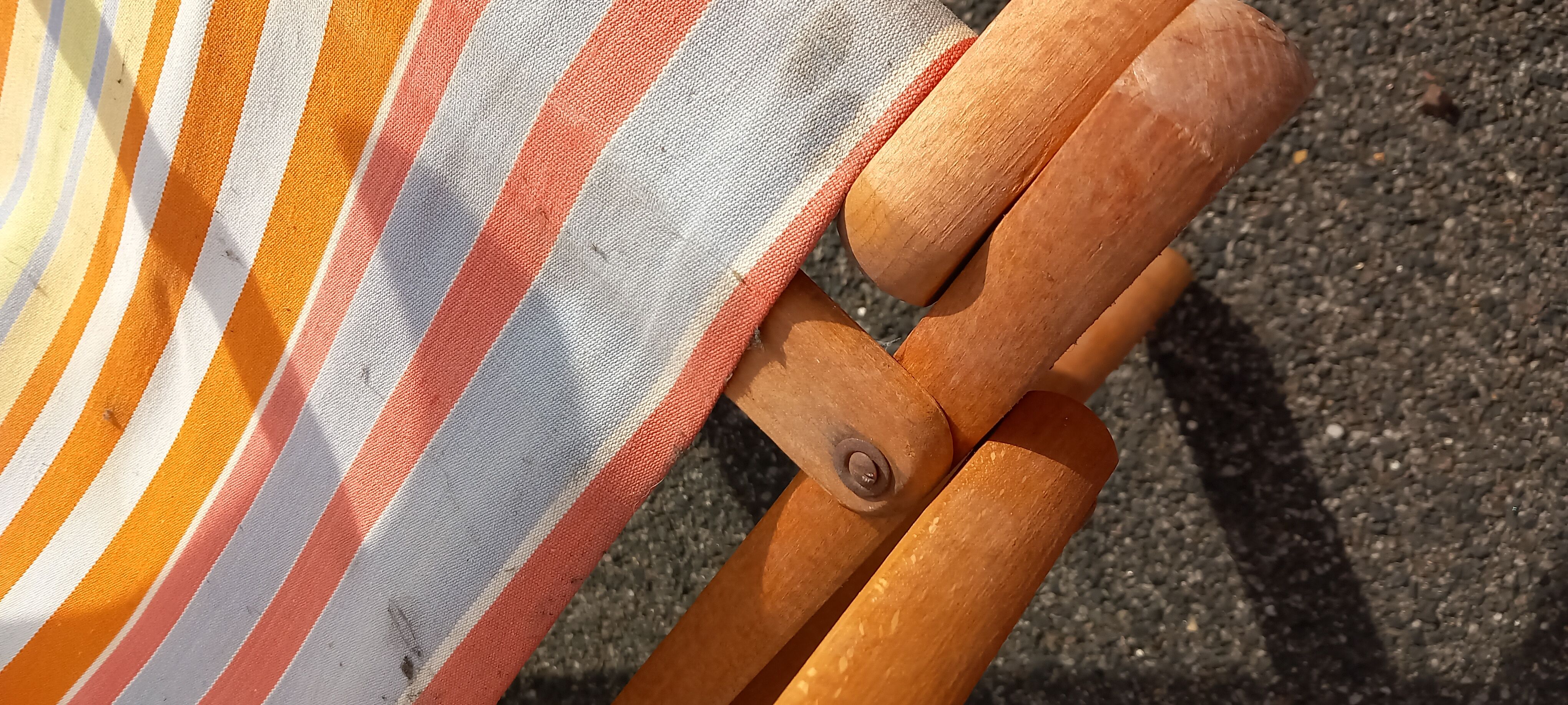 Deck chair, Chilean vintage orange tone