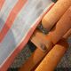 Chaise longue, chilienne vintage ton orangé