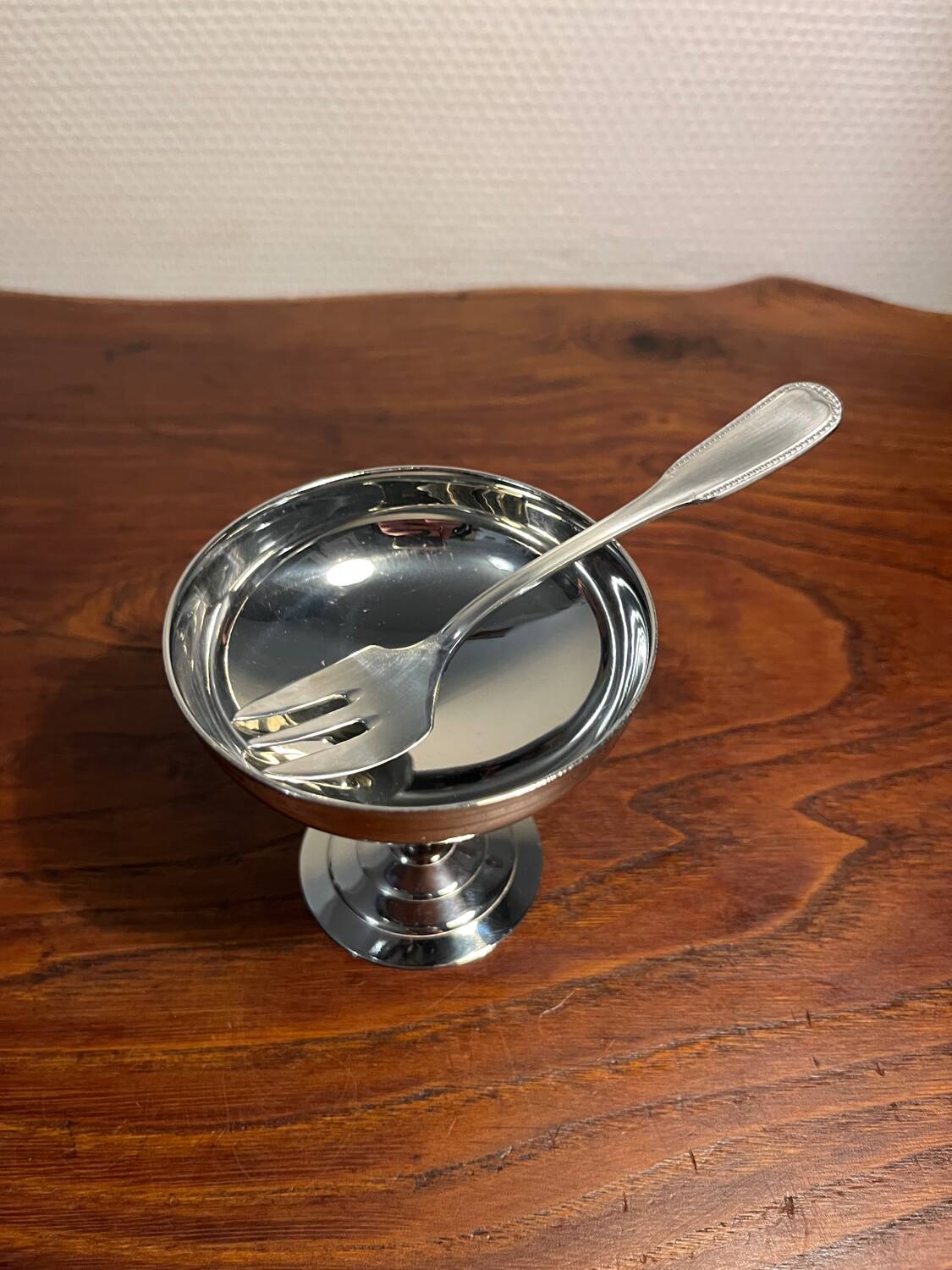 Letang Remy sorbet ice cream cup and Guy Degrenne fork