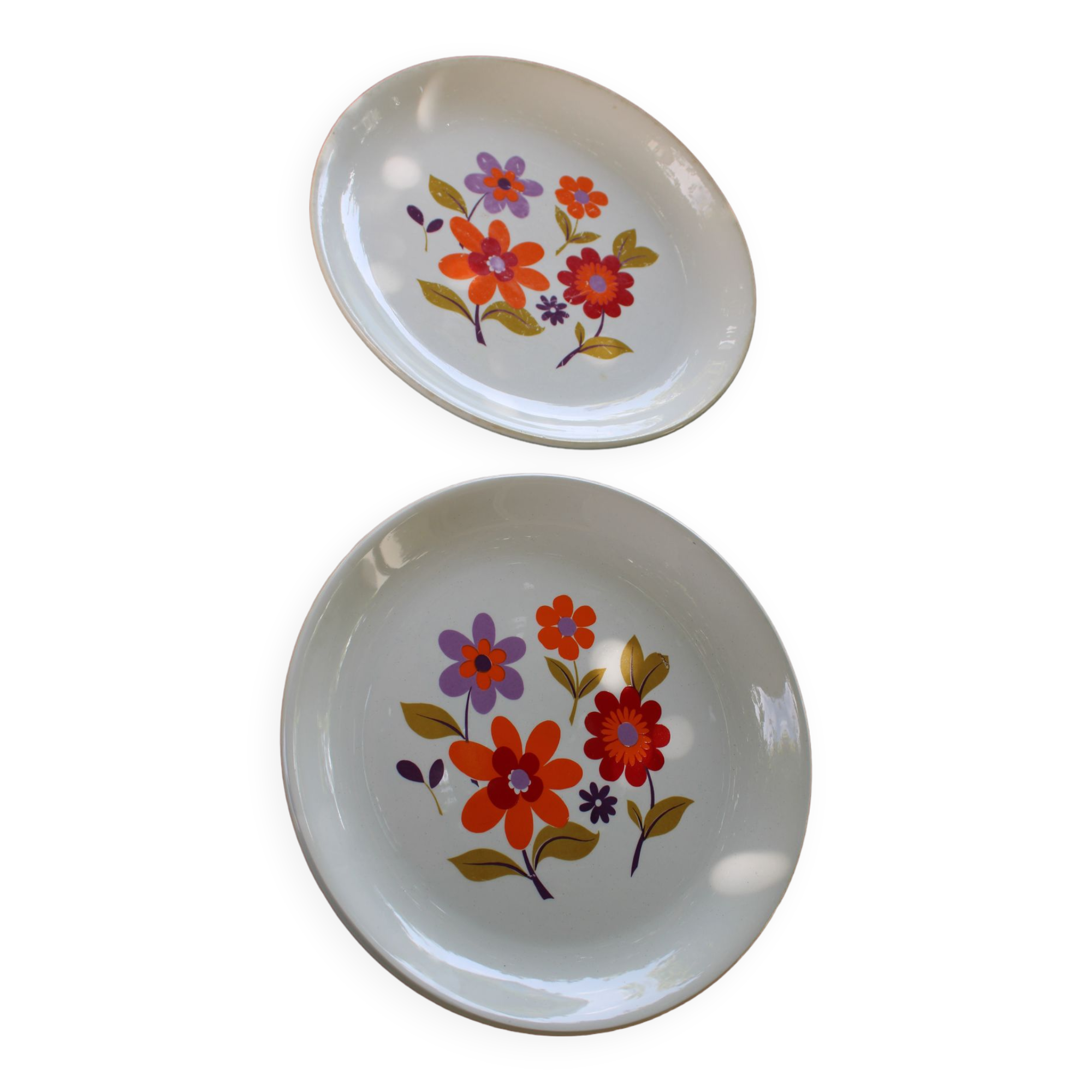 Assiettes plates Moulin des loups années 70