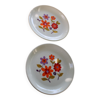 Assiettes plates Moulin des loups années 70