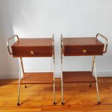 Pair of vintage modernist bedside tables