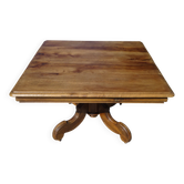 Table carrée en noyer massif