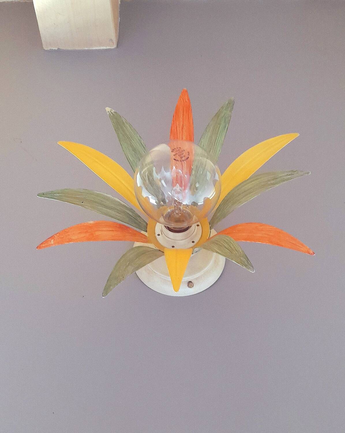 70s flower wall or ceiling light