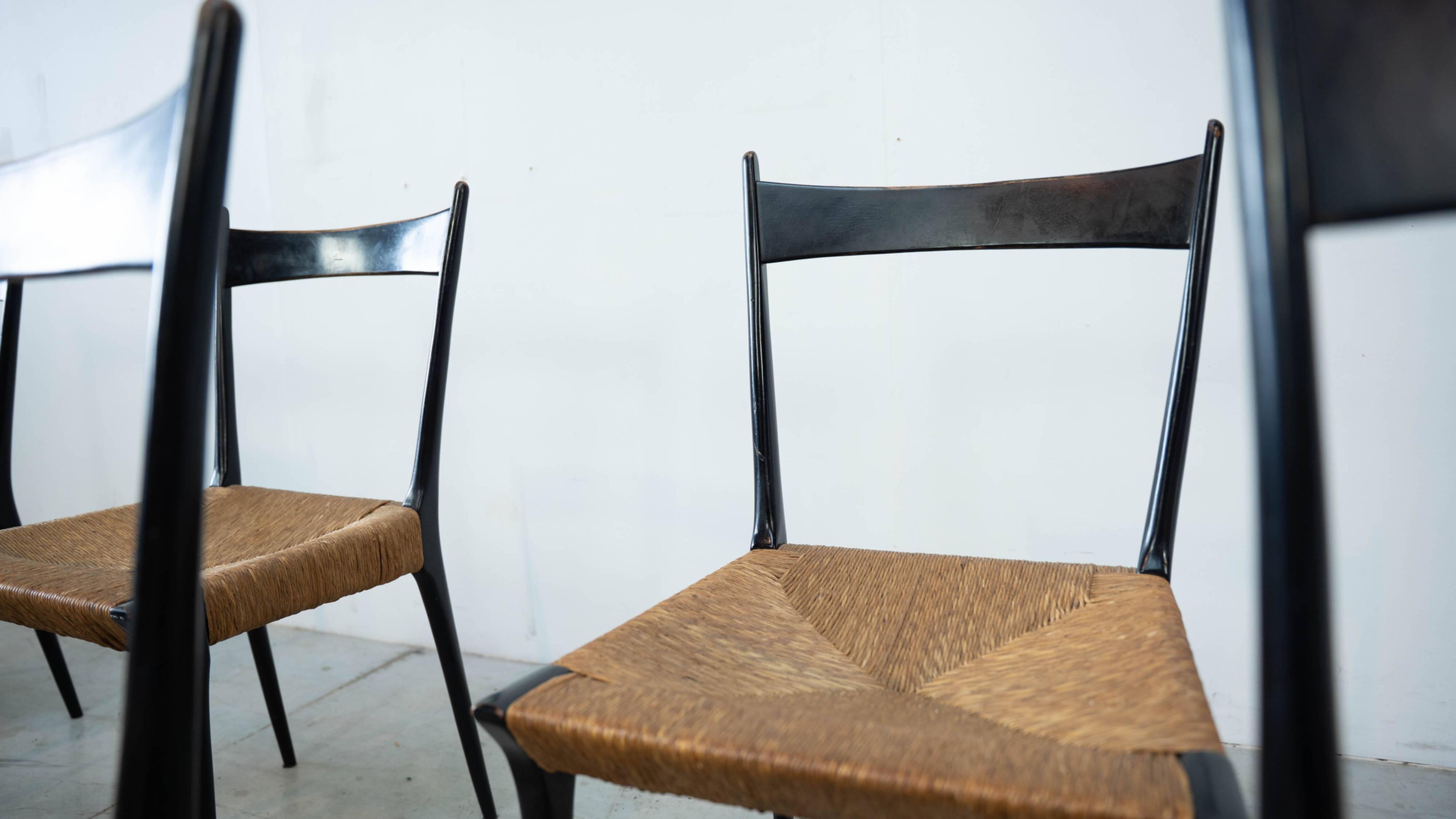 Set of six exceptional S11 dining chairs by Alfred Hendrickx