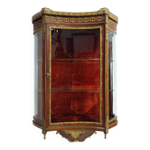 Vitrine murale Louis XVI, acajou et bronze, France XXe
