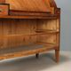 Antique drop-leaf cabinet in walnut, painted ebony wood, 19th century.