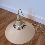 Beige metal pendant light, 1980s