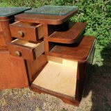 pair of art DECO oak bedside table