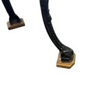 Table bistrot ronde française vintage avec cadre en fonte