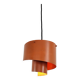 Orange swirl shaped pendant or ceiling lamp by Simon P. Henningsen for Lyfa, Denmark 1960's