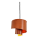 Orange swirl shaped pendant or ceiling lamp by Simon P. Henningsen for Lyfa, Denmark 1960's