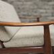 Pair of Scandinavian Danish teak armchairs 1960