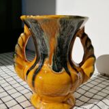 Vase anses orange et vert