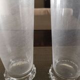 Duo de verres en cristal Daum années 1950