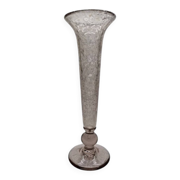 Bubble glass vase in Biot style