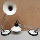 Pair of vintage desk lamps from the 60s and 70s aluminor