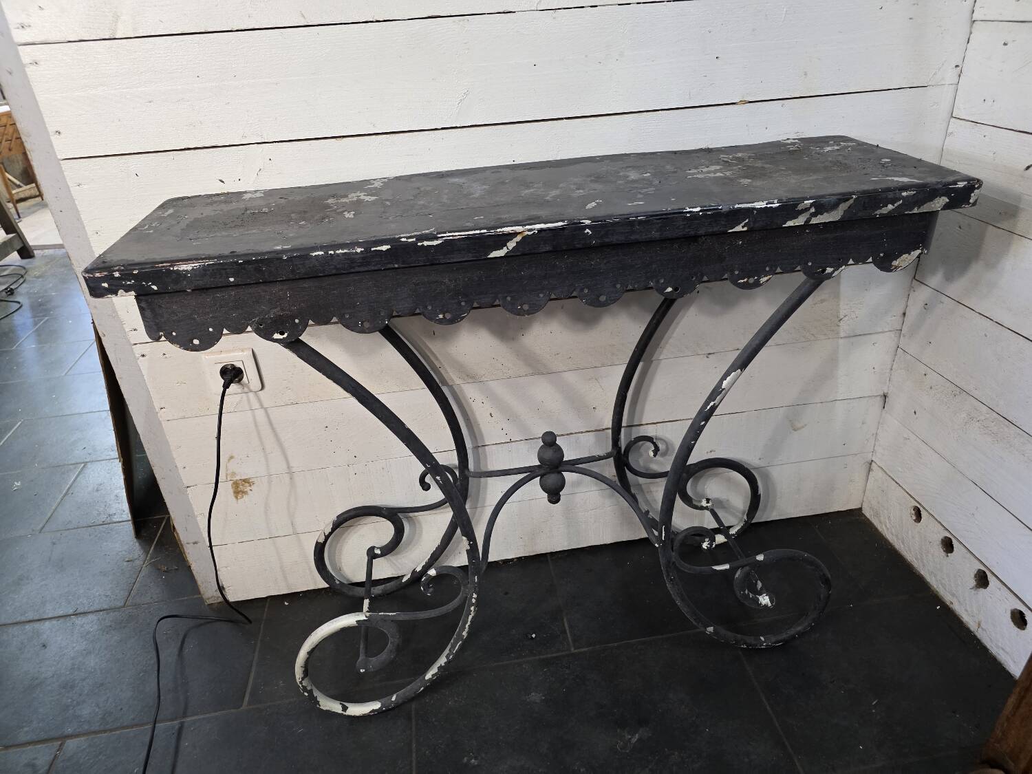 Massive wrought iron console from the 20th century.