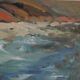 Original Mid Century Swedish Oil on Panel – “Seashore” by LV 1962 – Signed