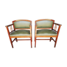 Paire 2 fauteuils époque art deco 1930