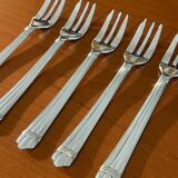 Christofle aria 5 cake forks, dessert very good condition