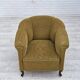 Fauteuil danois en laine verte et bois de chêne, années 1950