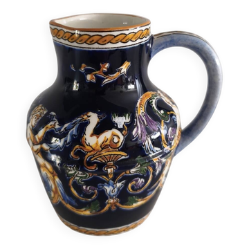 Small jug / Milk pot in Gien earthenware - Renaissance